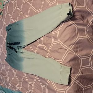 Teal Ombre sweatpants, medium